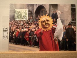 AK mit Briefmarke / Gansabhauet in Sursee