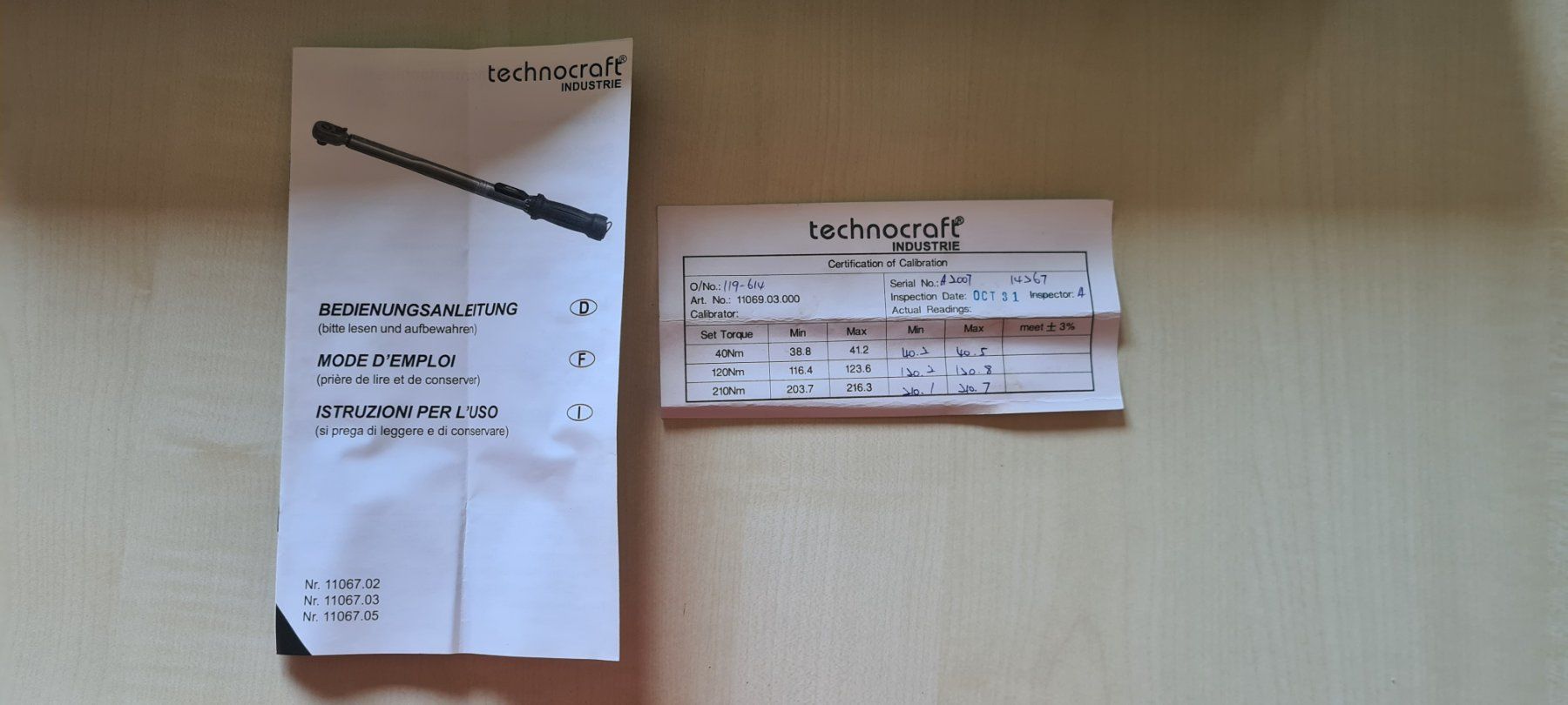 Tous les outils: Drehmomentschlüssel TECHNOCRAFT – D'occasion à Meinisberg par festival032 3