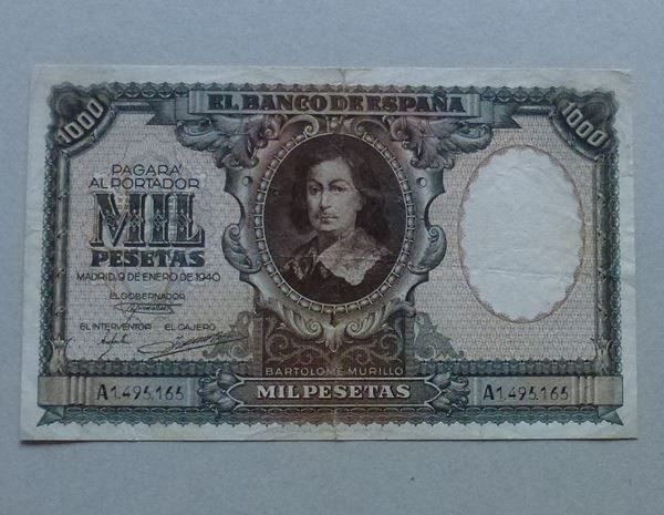 Banconote: Spanien ++ 1000 Pesetas 9. Enero 1940 – Usato da Walkringen venduto da Casablanca777