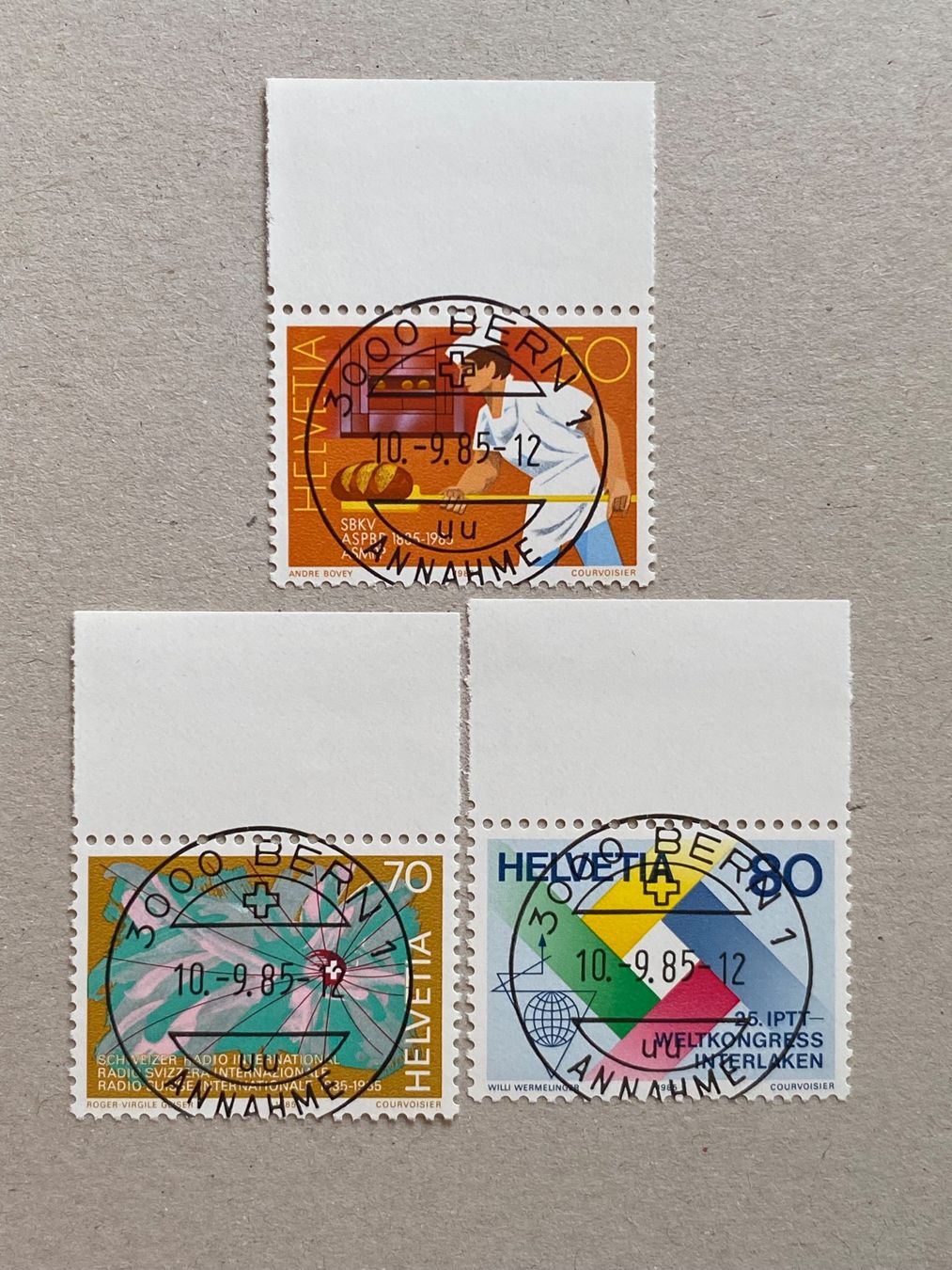 Tutti i francobolli: 717-719, ET Voll – Usato da Aarau venduto da hilde47