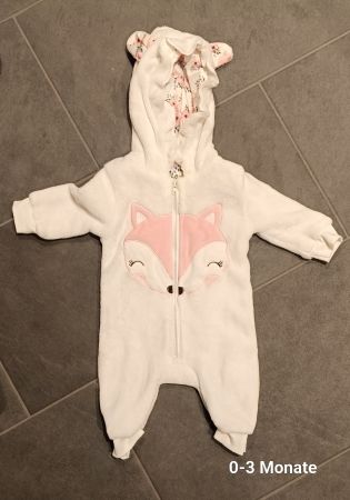 Baby Fleece Overall mit Füssen, Grösse 0-3 Monate