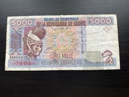 Billet Guinée 🇬🇳 1960