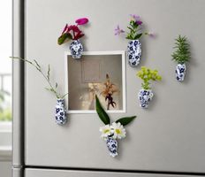 6 Magnetische Mini-Vasen aus Keramik