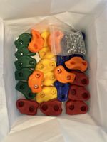 Klettergriffe Set für Kinder 25 Stück bunt mit Schrauben
