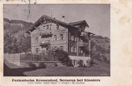 Ferienheim Kronenhof Serneus bei Klosters  1925