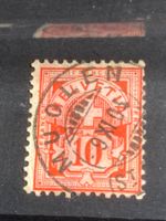 Wertziffer 61 10 Rp, Vollstempel Muolen St. Gallen
