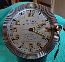 Antike MIRAX Dashboard Uhr 6V für PW / LKW SWISS MADE