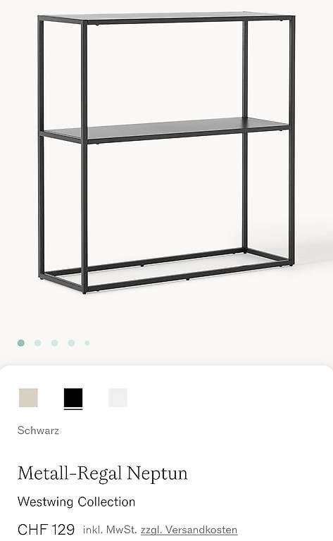 Scaffali: Regal, schwarz, Metall – Usato da Jona venduto da nicole___ 1