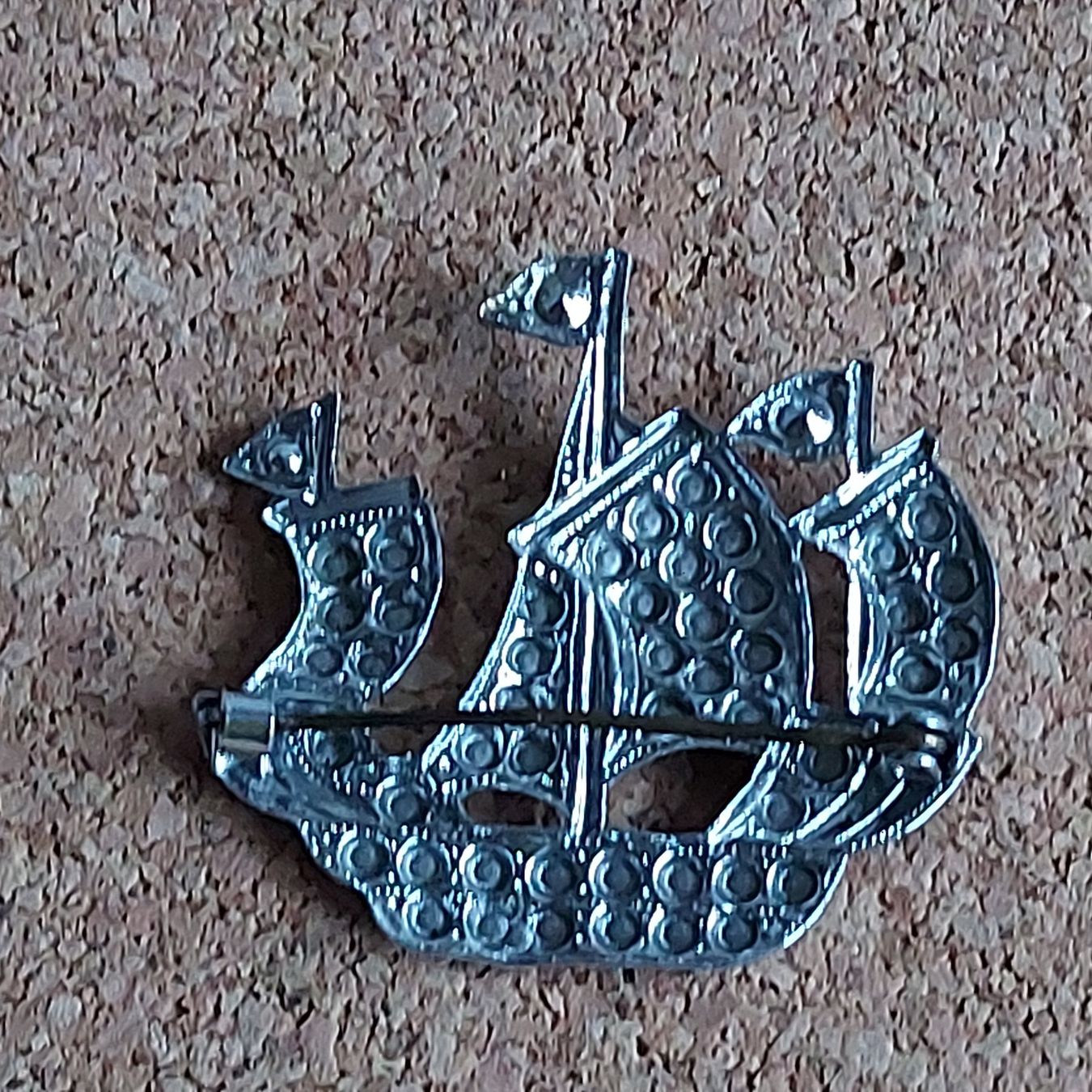 Spille & Fermagli: Brosche Segelschiff Strass Silberfarben Vintage – Usato da Zürich venduto da sylc77 2
