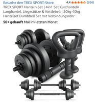 OVP Hantel Set, 20kg, Kurzhantel, Langhantel, Top Zustand!