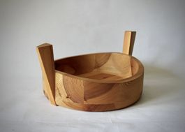NORWEGEN, HOLZSCHÜSSEL, VERTIKALEN HENKELN IM WIKING STIL.