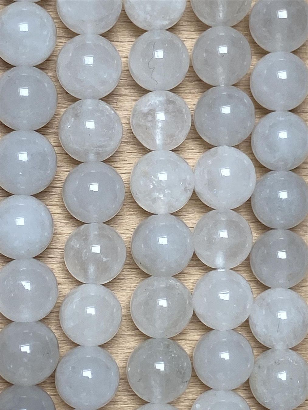 Pietre preziose: Strang echte White Cristal Kugel / stone beads 8 mm – Nuovo e nell'imballaggio originale da Niederrohrdorf venduto da Ytobi