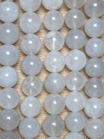 Strang echte White Cristal Kugel / stone beads 6 mm