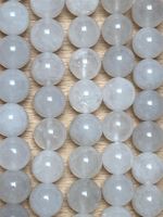 Strang echte White Cristal Kugel / stone beads 8 mm