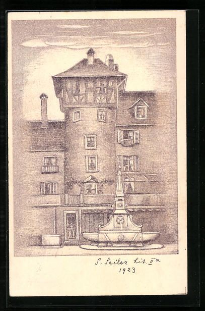 Cartoline postali: AK Bern, Holländerturm, 1928 – Usato da Berlin venduto da bartko-reher