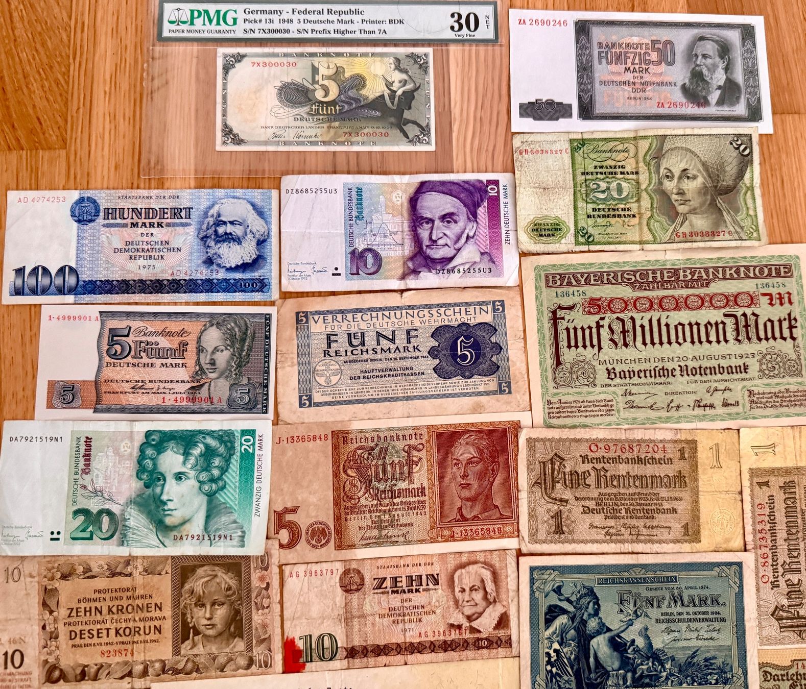 Banknoten: **Deutschmark Banknoten Konvolut ** – Gebraucht aus Langrickenbach von MeUs74 7