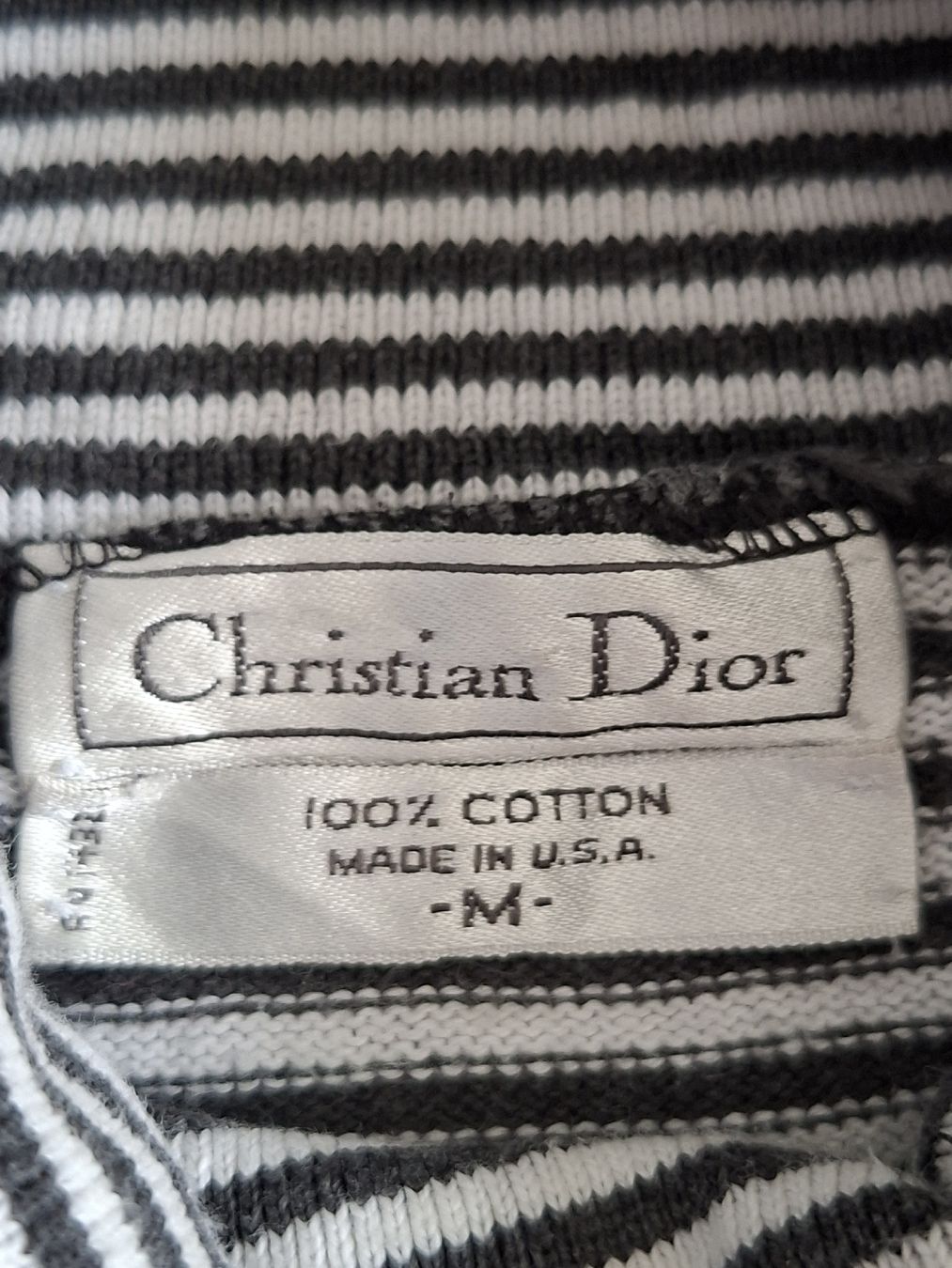 Dior Maglioni & Felpe: Pull à col roulé Christian Dior rayé, M, 100% coton – Usato da Renens VD venduto da ser_j2fn 1