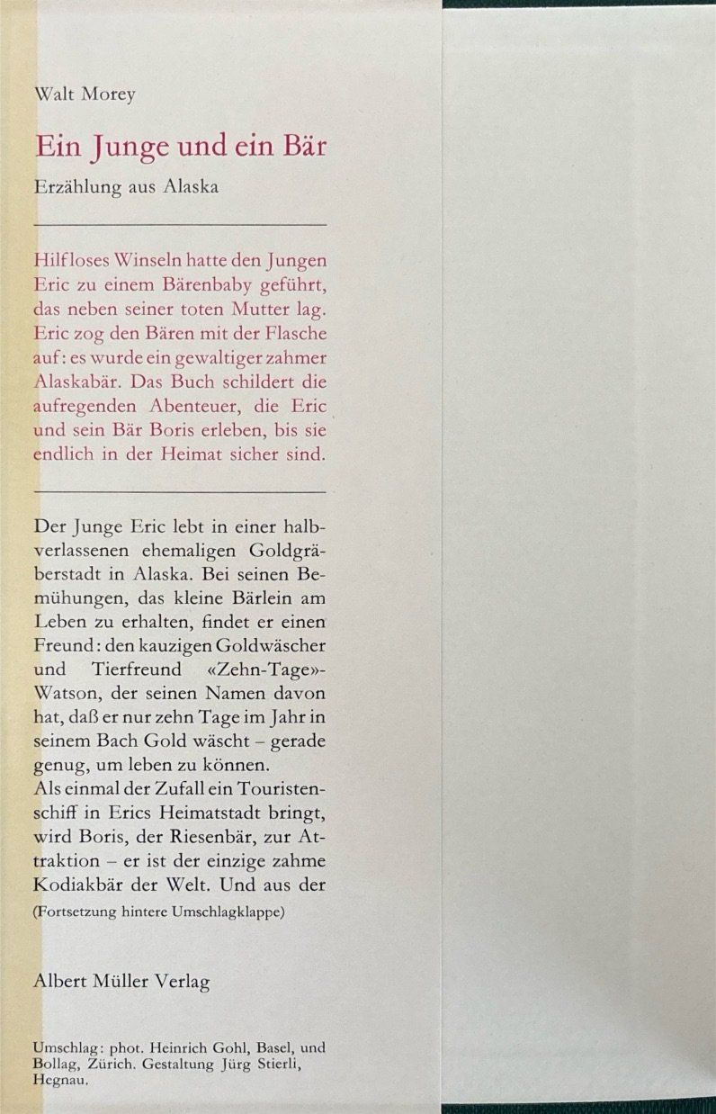 Libri: Morey Walt, Ein Junge und ein Bär – Nuovo (secondo la descrizione) da Sarnen venduto da Livres 1