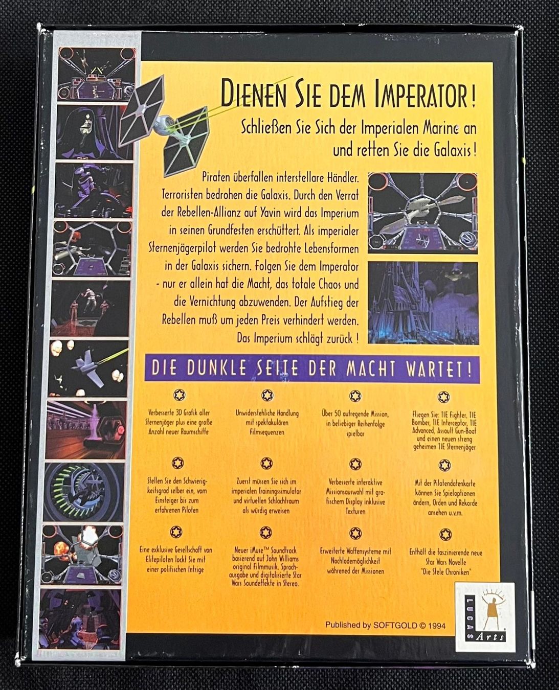 Giochi: PC Big Box Star Wars Tie Fighter Floppy Version – Usato da Schachen LU venduto da retrogamer 4