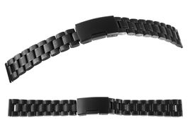 Uhrenband Edelstahl L316 mattiert/poliert 22mm IP schwarz