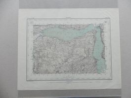 Ungefaltet orginal Landkarte Isenthal 1930 Brunnen Buochs