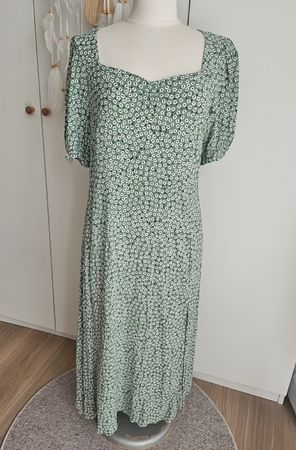 grünes Blumenkleid gr.44 H&M