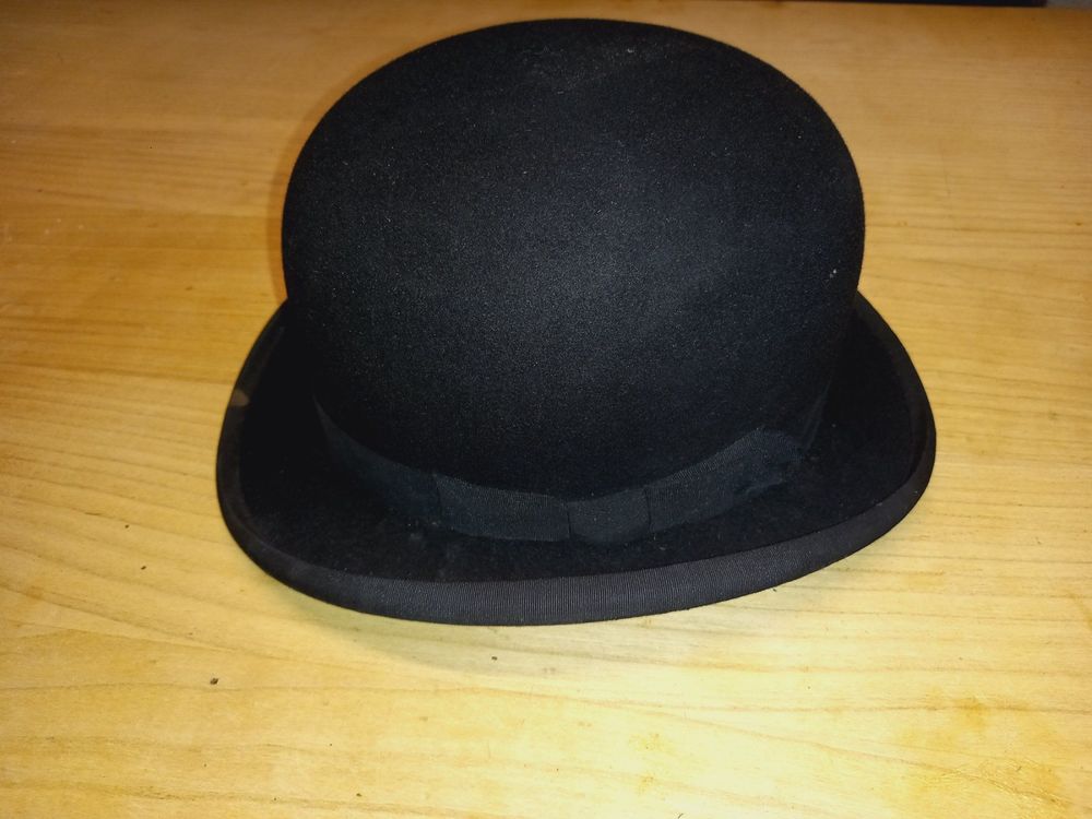 Chapeau Melon Vintage Hepworths - Taille 7 - Noir - Style Rétro Et élégant