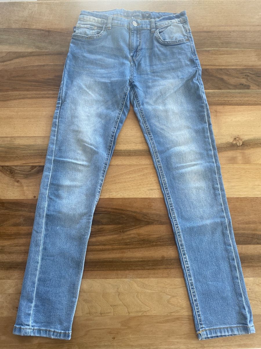 Pantaloni: Terranova Jeans, Grösse 164 Mädchen Hellblau Hose Denim – Usato da Horw venduto da dreamsofacid