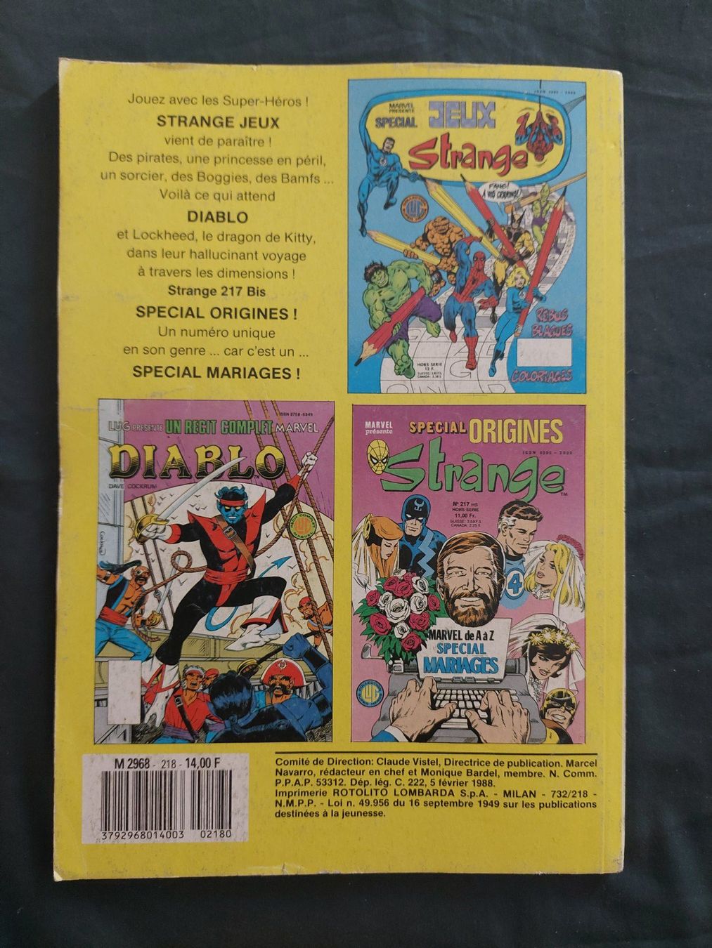 Fumetti: Strange No 218 / 1988 TBE – Usato da Genève venduto da Blu_BD 1