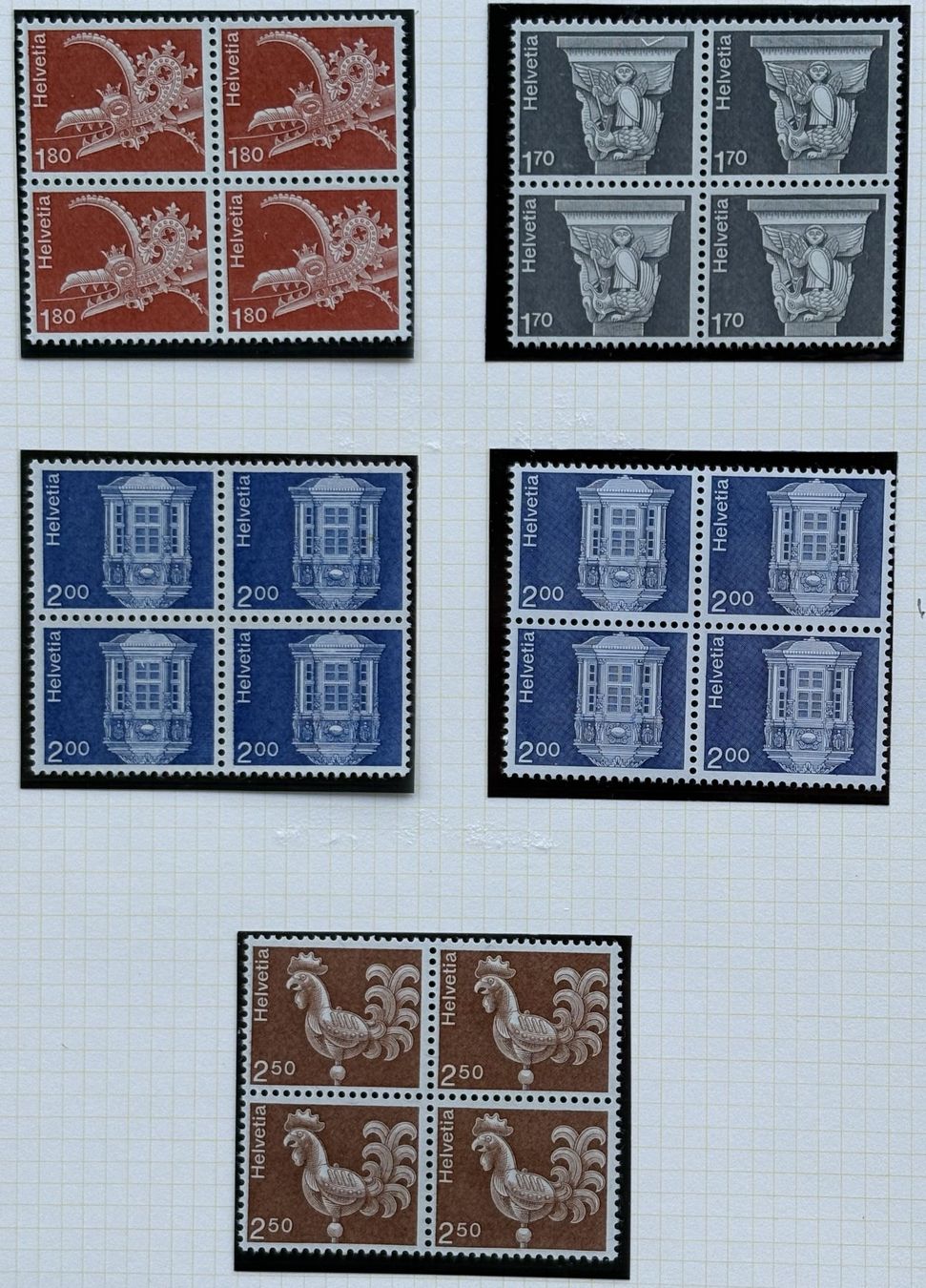 Tutti i francobolli: LOT 4 ER BLOCKS BRIEFMARKEN SCHWEIZ NEU – Nuovo (secondo la descrizione) da Ostermundigen venduto da Heavenmaus75