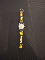 Kinder Armbanduhr Pikachu Motiv schwarz Analog Uhr