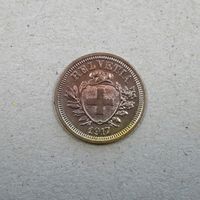 1 Rappen 1917 , Bronze .