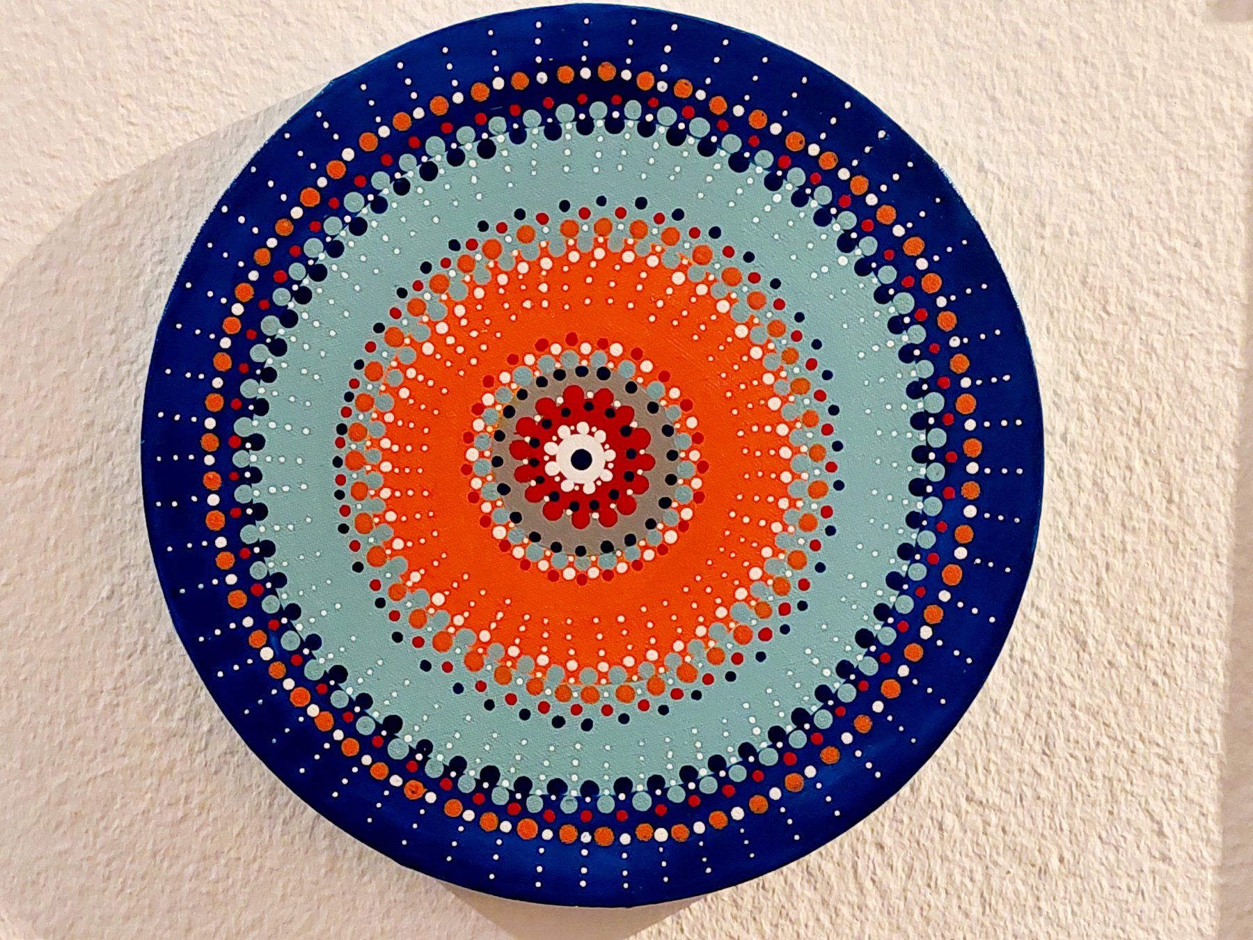 Foto & Immagini: Rundes Bild Acrylfarbe in Handarbeit gemalt – Nuovo (secondo la descrizione) da Basel venduto da ideenhaus