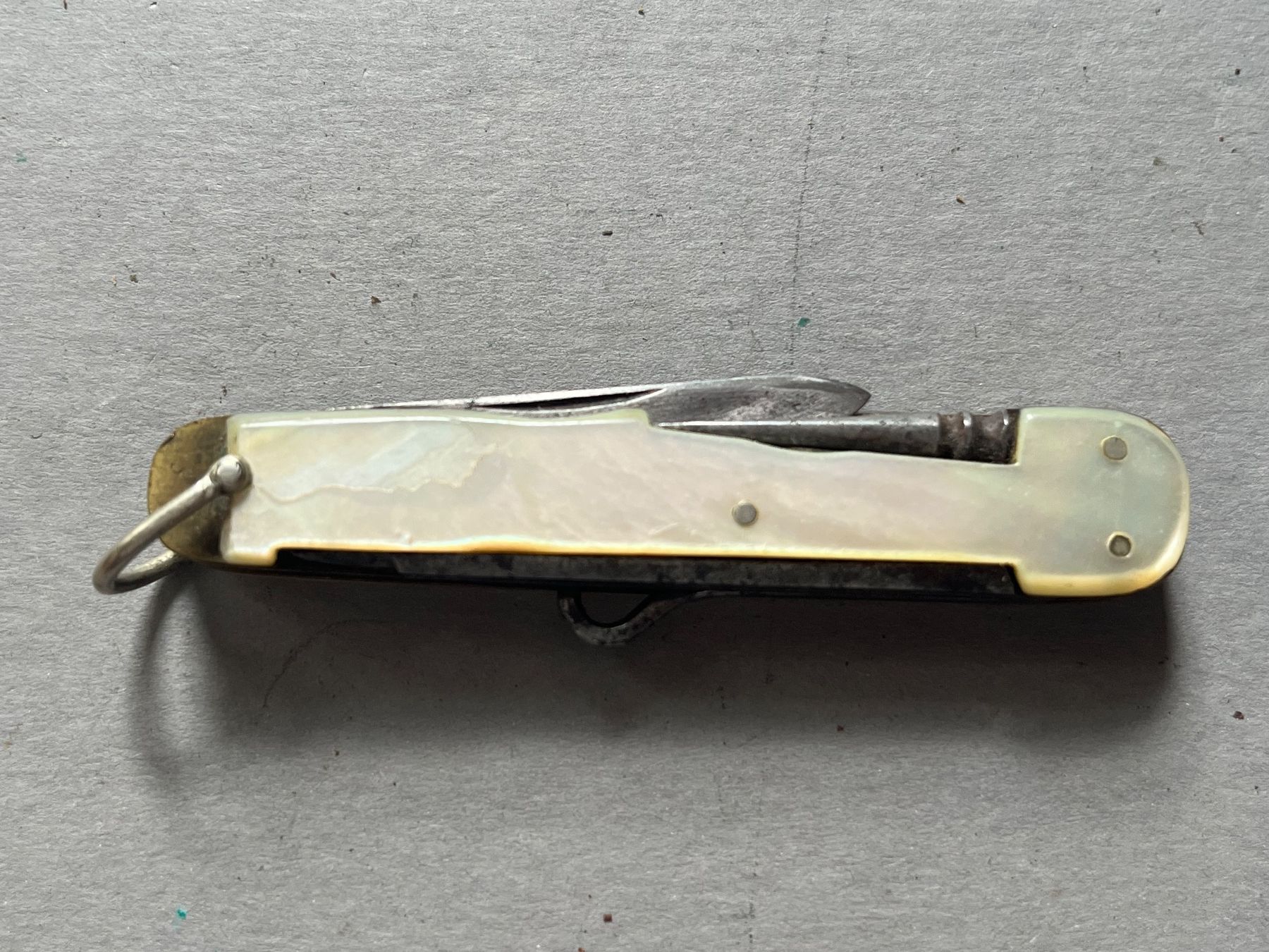 Taschenmesser: Antikes Perlmutt-Sackmesser 71 mm – Gebraucht aus Zürich von FV.vintage 6