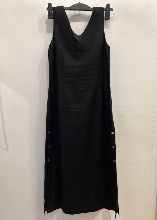 Robe longue en lin 100% René Derhy, broderies, T/M