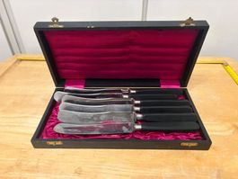 6 Messer P.W. Steinlin St. Gallen im Etui gebraucht