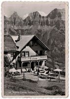 Flumserberg, Kurhaus Cafrida, belebt, gelaufen 1951