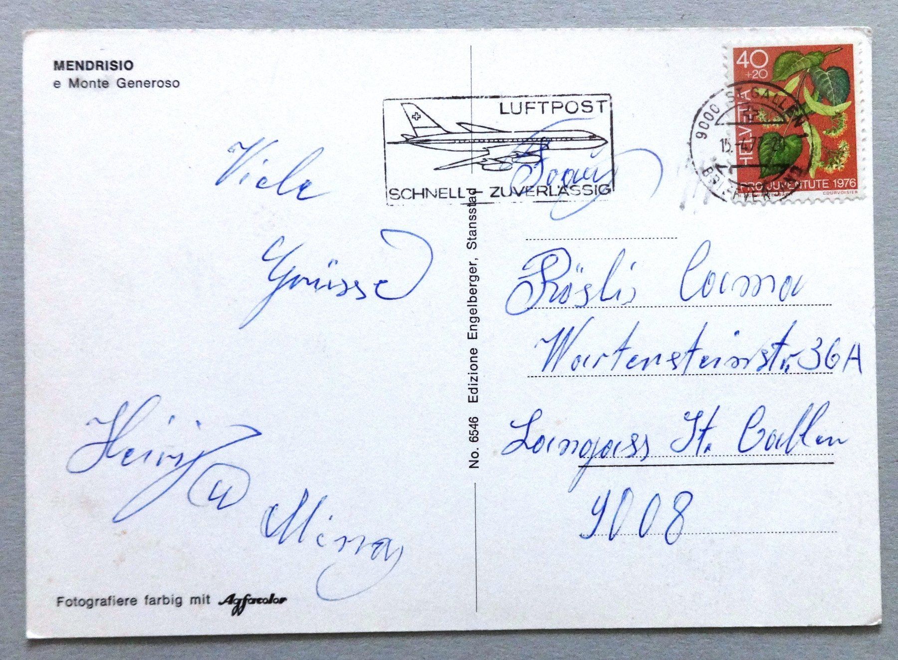 Cartes postales: Mendrisio e Monte Generoso – D'occasion à Fétigny par Billy2miny 1