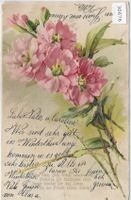 Glüchwunsch-Karte mit Blumen - Glimmer-