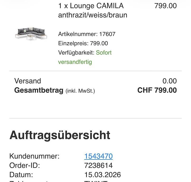Divani: Gartenlounge – Usato da Büsserach venduto da Mu2013 1