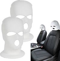 Auto Kopfstützen Bezug Maske weiss, 2 Stück