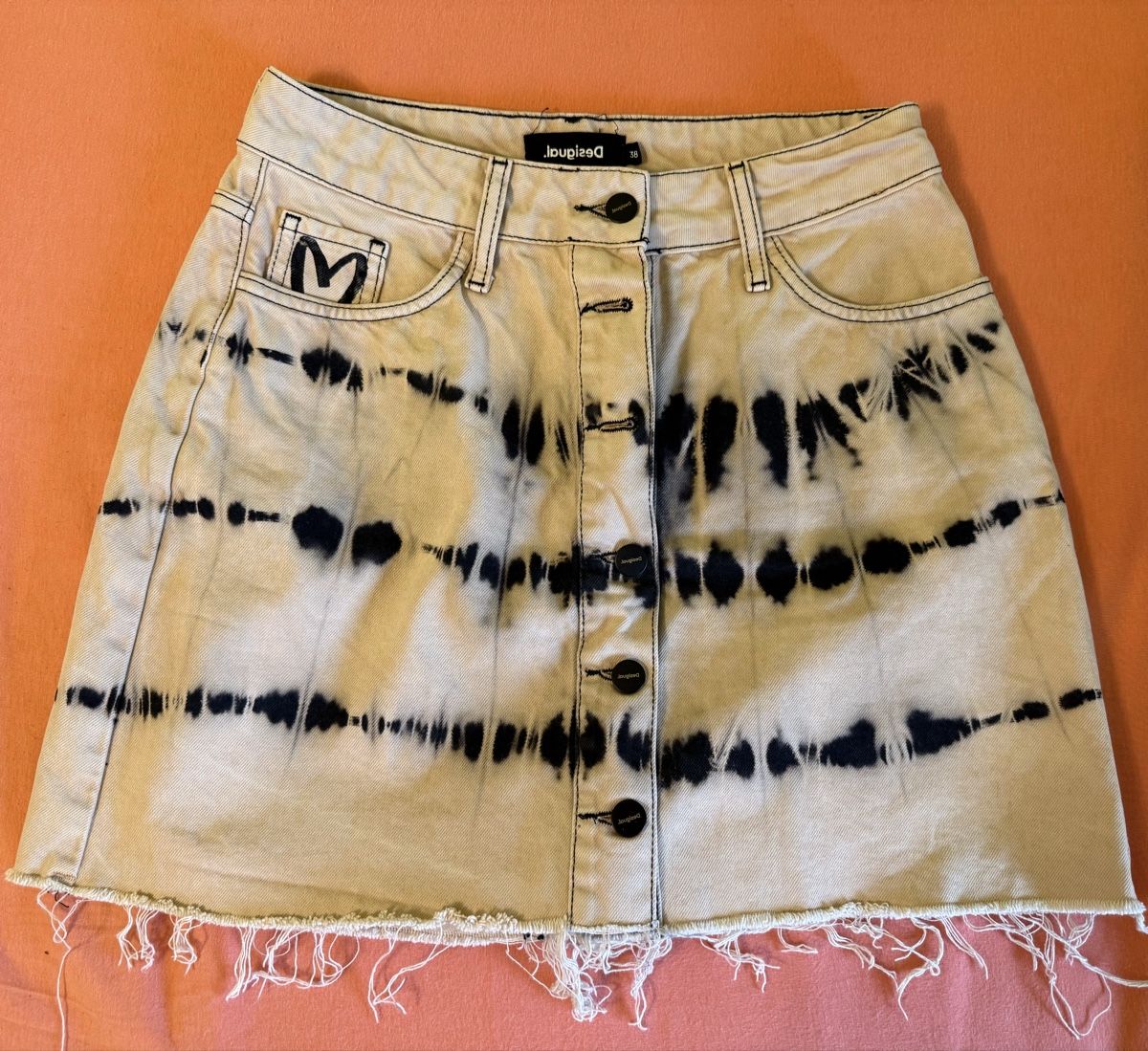 Desigual Gonne: Desigual Jeansrock Tie-Dye – Usato da Muttenz venduto da mir_zw2t