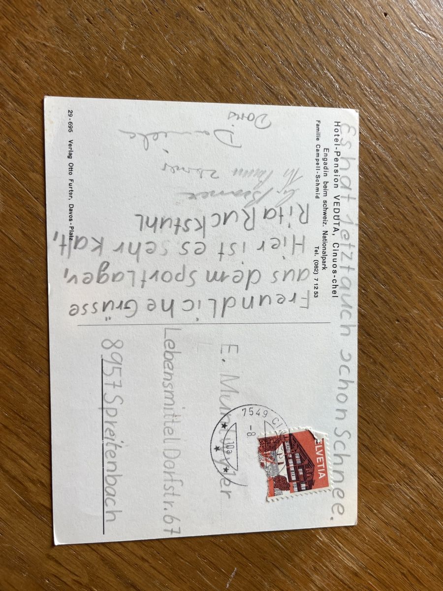 Cartes postales: Hotel Penison Veduta – D'occasion à Sarnen par Muenzen.-M 1