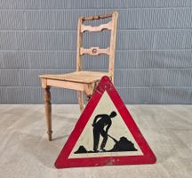 Alte Verkehrstafel ACHTUNG BAUSTELLE, Strassenschild