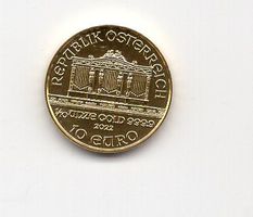 (1030) Wiener Philharmoniker 2022, ⅒ Unze, stgl