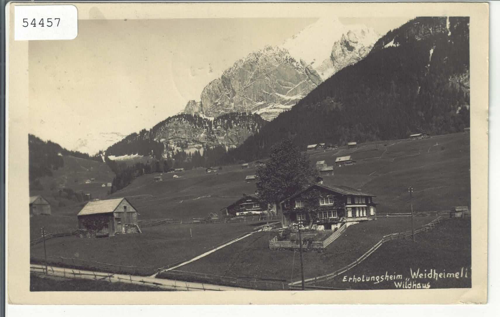Cartoline postali: Wildhaus - Erholungsheim Weidheimeli – Usato da Ettingen venduto da Kartenplanet