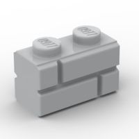 236x 1x2 Brick Single Grove Medium Stone Grey 