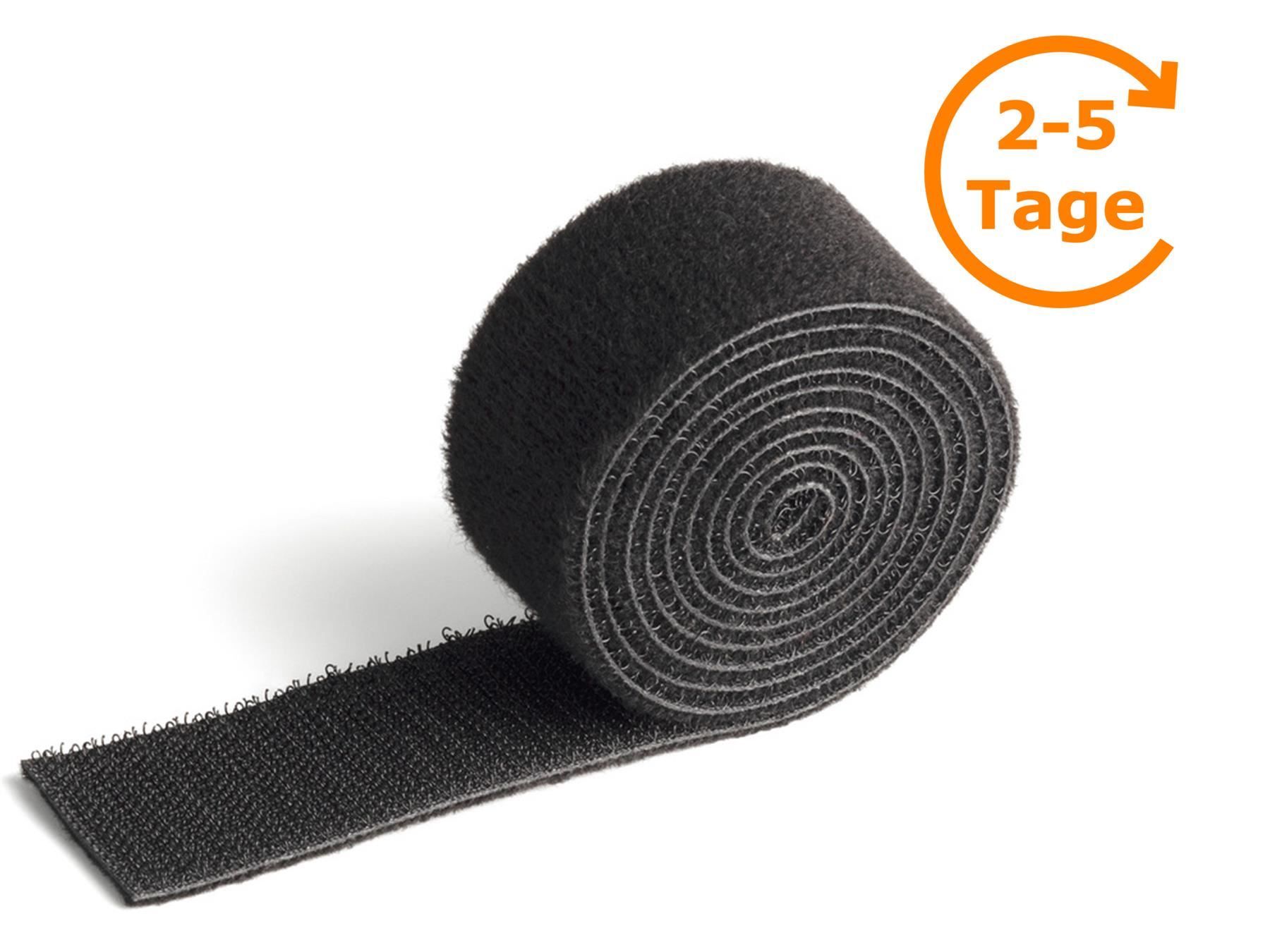 Bindegeräte: Klett-Kabelbinder, 30 mm x 1 m, schwarz – Neu und originalverpackt aus St. Gallen von cointec