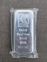 1 kg Silberbarren Kantonalbank 999,0 Feinsilber Silber
