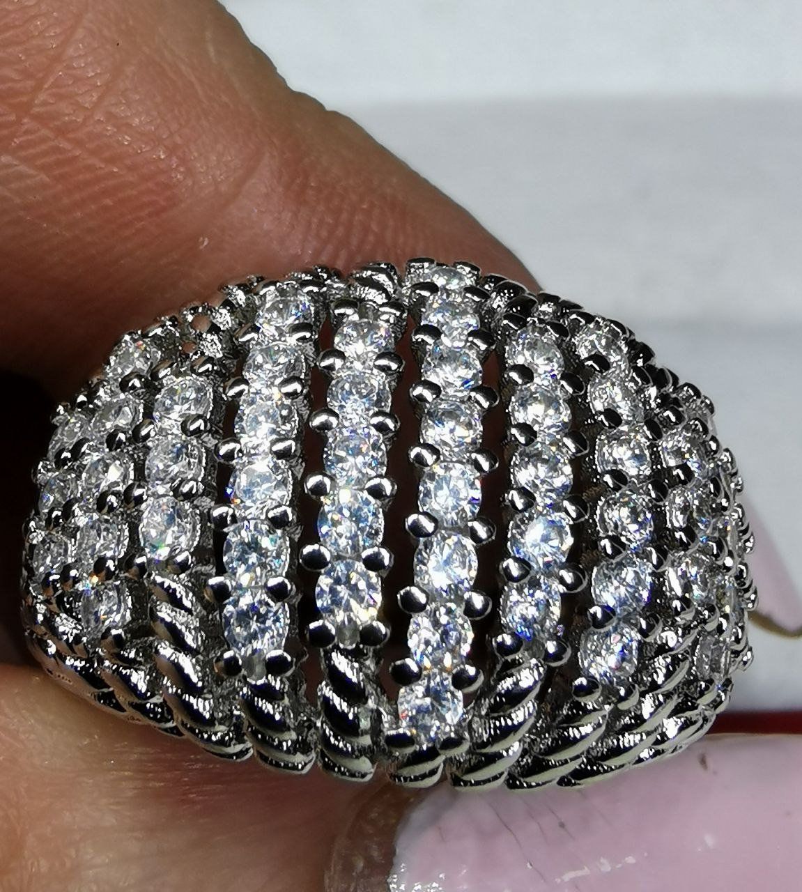 Anelli: Bague argent avec zircons cubiques – Nuovo e nell'imballaggio originale da Reconvilier venduto da Tsma67 1